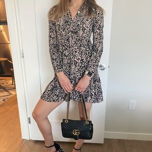 Mini button up dress. Gorgeous animal print.